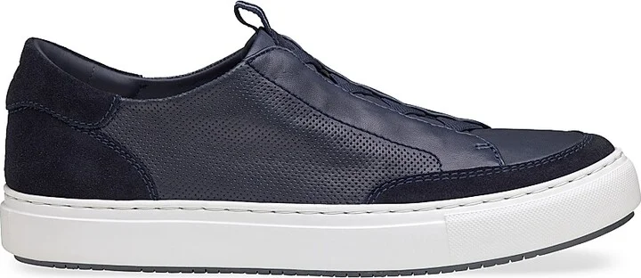 Men's J & M Collection Anson Leather Sneakers - Navy Suede - Size 8