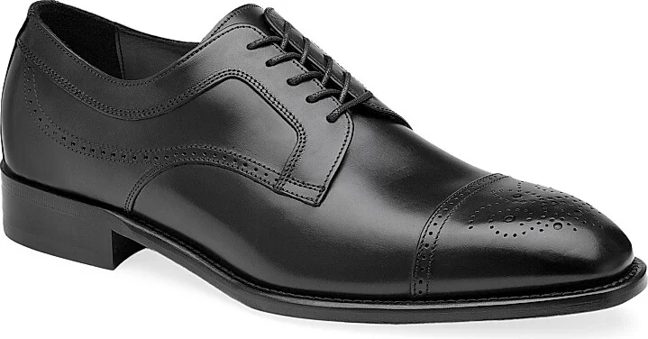 Men's J & M Collection Ellsworth Leather Lace-Up Oxfords - Black - Size 8 - Image 2