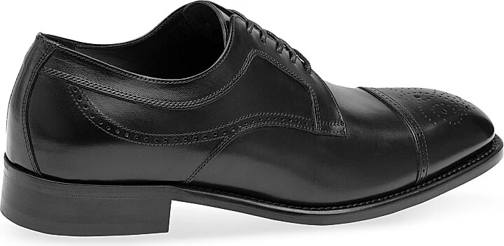Men's J & M Collection Ellsworth Leather Lace-Up Oxfords - Black - Size 8 - Image 3