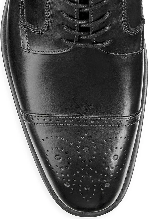 Men's J & M Collection Ellsworth Leather Lace-Up Oxfords - Black - Size 8 - Image 4
