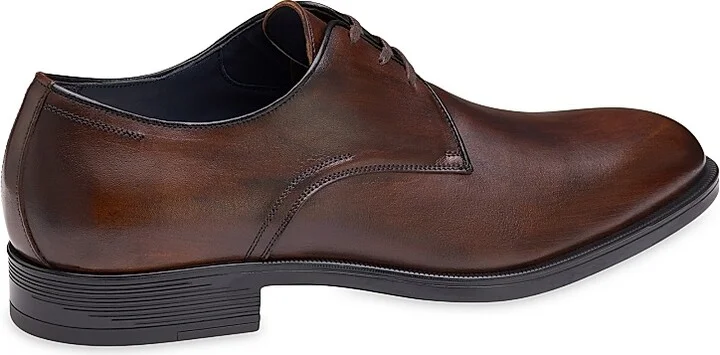 Men's J & M Collection Flynch Leather Lace-Up Oxfords - Mahogany Calf Skin - Size 8 - Image 3