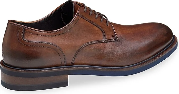 Men's J & M Collection Hartley Leather Oxfords - Brown Calf Skin - Size 8.5 - Image 3
