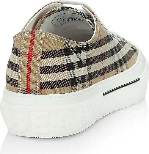 Men's Jack Check Tennis Sneakers - Archived Beige - Size 6 - Image 3