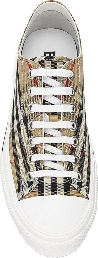 Men's Jack Check Tennis Sneakers - Archived Beige - Size 6 - Image 5