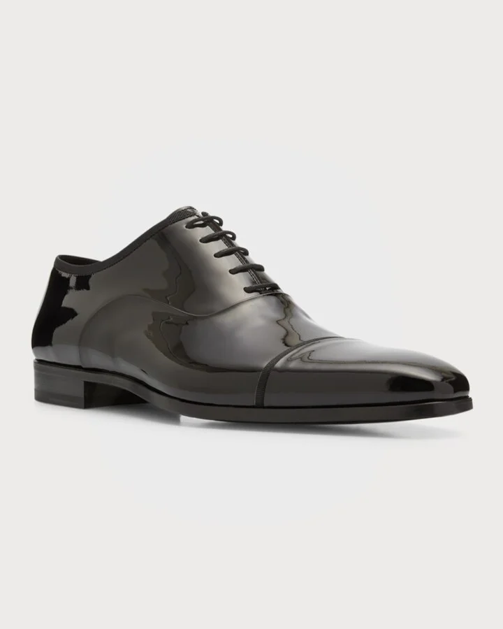 Men's Jadiel Patent Cap-Toe Oxfords - Image 7