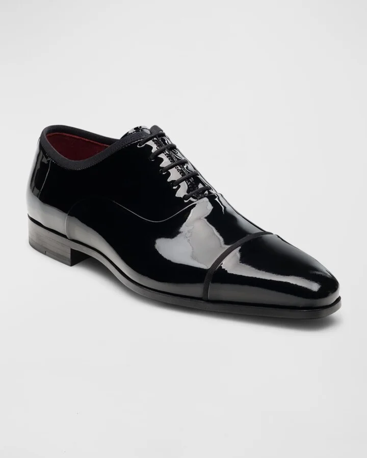 Men's Jadiel Patent Cap-Toe Oxfords - Image 10