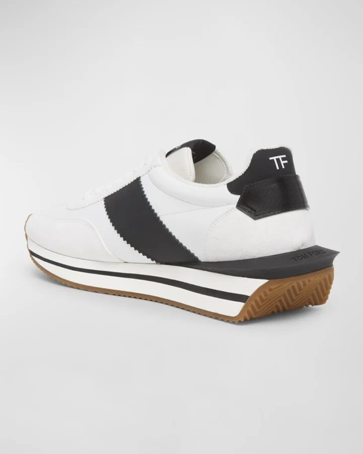 Men's James Nylon and Suede Sneakers - Image 2