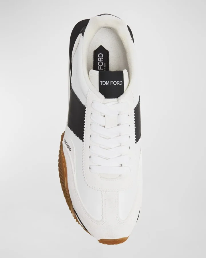 Men's James Nylon and Suede Sneakers - Image 5