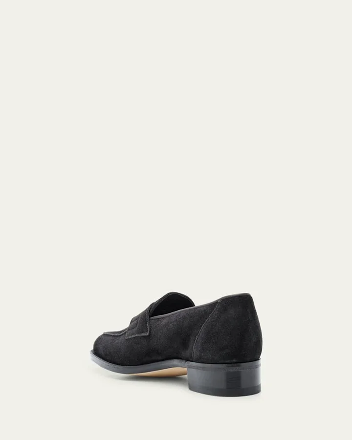 Men's James Suede Penny Loafers - Image 8