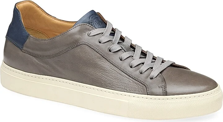 Men's Jared Leather Sneakers - Gray - Size 8 - Image 2
