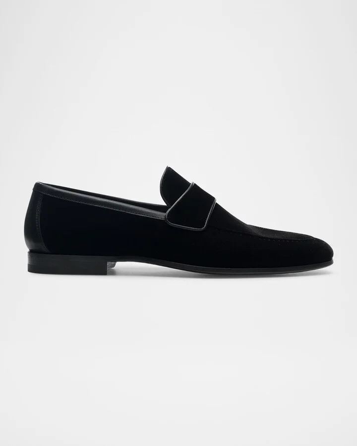Men's Jasper Velvet and Leather Loafers