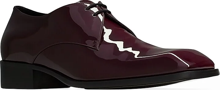 Men's Jean Derbies in Patent Leather - Marron Glace - Size 6 - Image 2