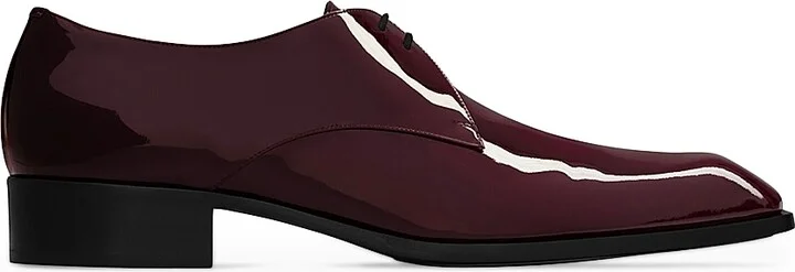 Men's Jean Derbies in Patent Leather - Marron Glace - Size 6