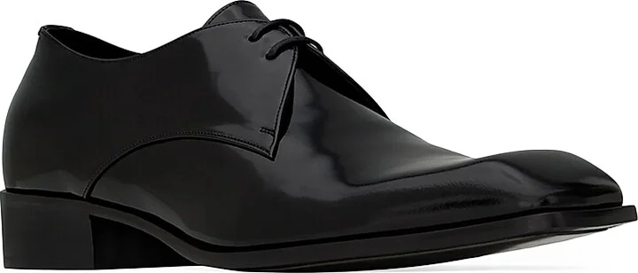 Men's Jean Derbies in Smooth Leather - Black - Size 7 - Image 2