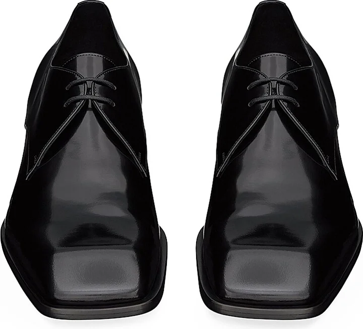 Men's Jean Derbies in Smooth Leather - Black - Size 7 - Image 3