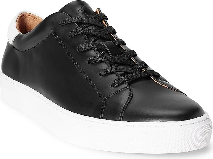Men's Jermain II Leather Low-Top Sneakers - Black - Size 10 - Image 2