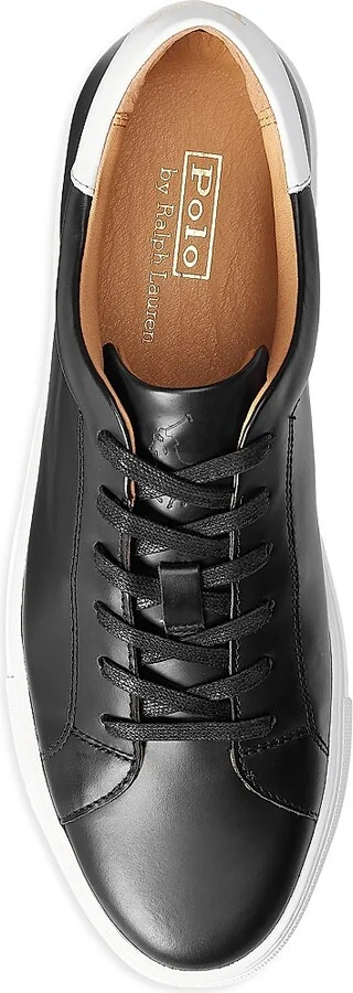 Men's Jermain II Leather Low-Top Sneakers - Black - Size 10 - Image 4
