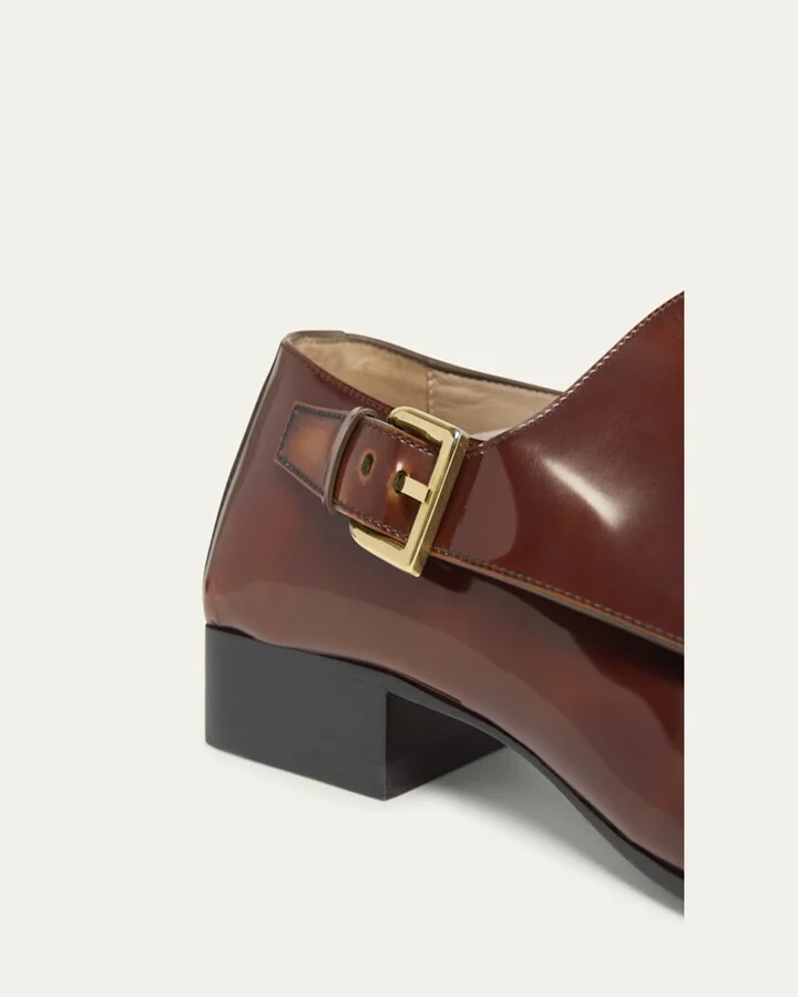 Men's Jim Brushed Leather Monk Strap Loafers - Image 5