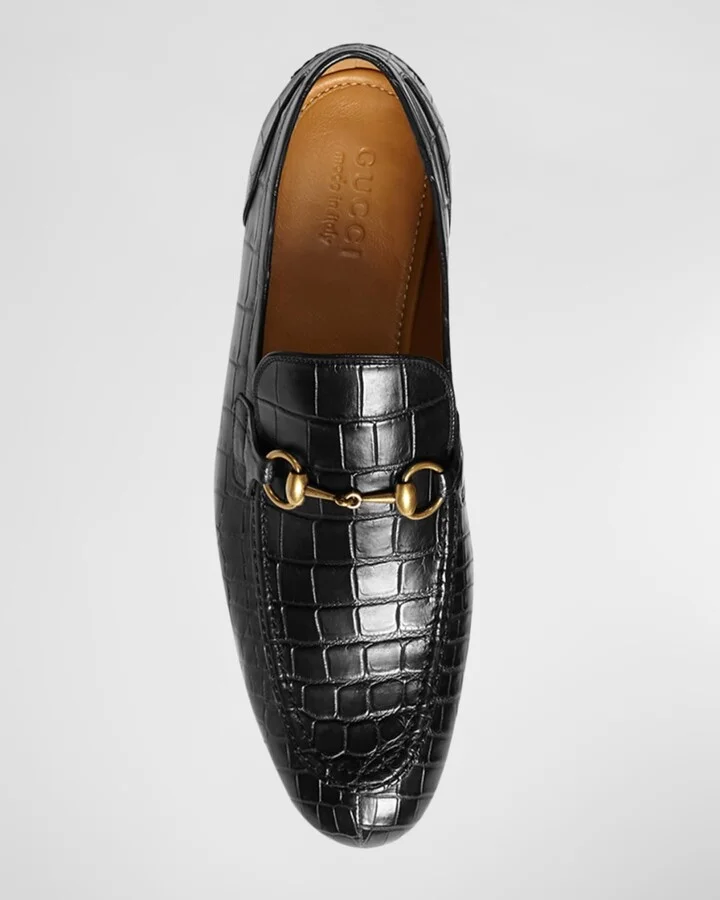 Men's Jordaan Crocodile Loafers - Image 4