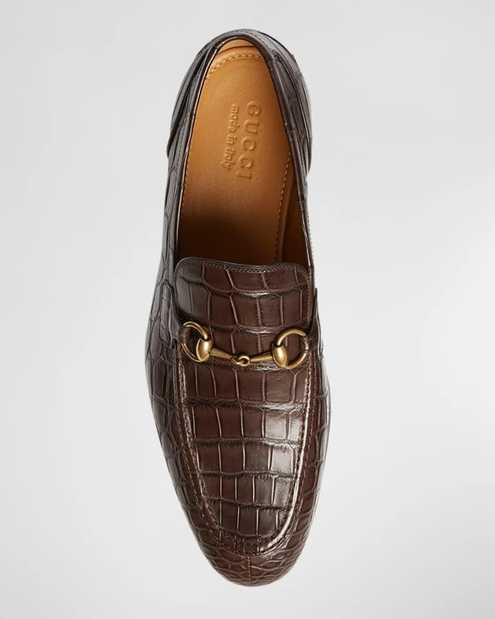 Men's Jordaan Crocodile Loafers - Image 8