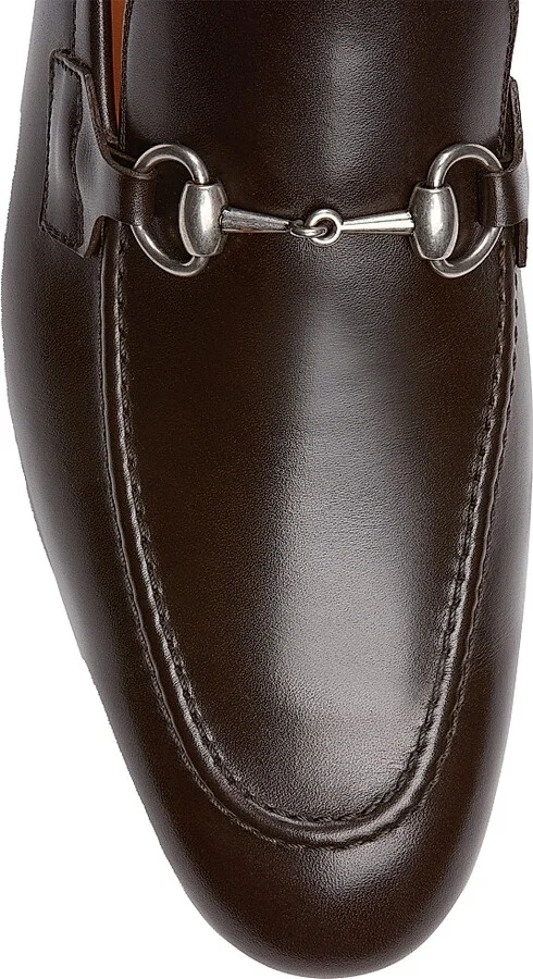 Men's Jordaan Horsebit Leather Loafers - Dark Brown - Size 10 - Image 5