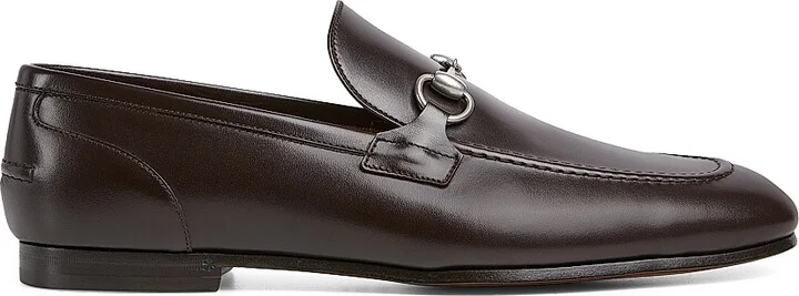 Men's Jordaan Horsebit Leather Loafers - Dark Brown - Size 10