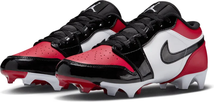 Men's Jordan 1 Low TD Football Cleat in Red | FJ6245-601 - Image 5