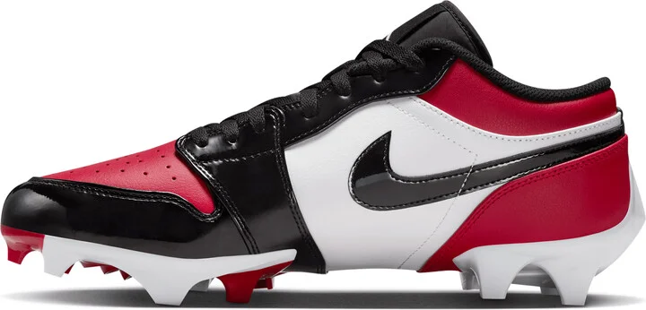 Men's Jordan 1 Low TD Football Cleat in Red | FJ6245-601