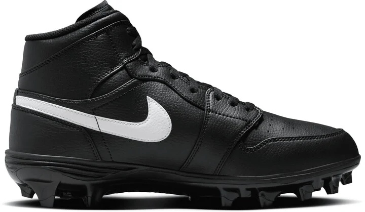 Men's Jordan 1 Mid TD Football Cleat in Black | FJ6805-001 - Image 3
