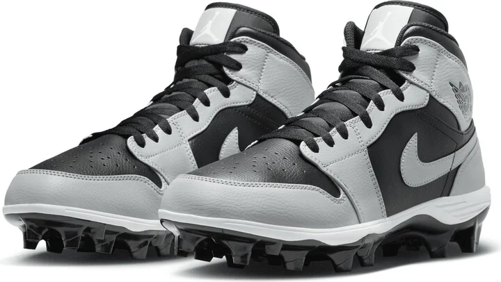 Men's Jordan 1 Mid TD Football Cleat in Black | FJ6805-002 - Image 5