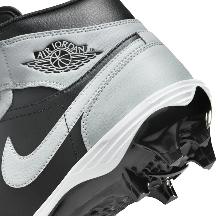 Men's Jordan 1 Mid TD Football Cleat in Black | FJ6805-002 - Image 9