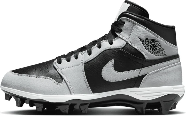 Men's Jordan 1 Mid TD Football Cleat in Black | FJ6805-002