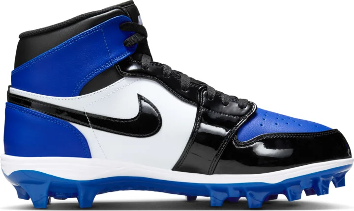 Men's Jordan 1 Mid TD Football Cleat in Blue | FJ6805-401 - Image 3