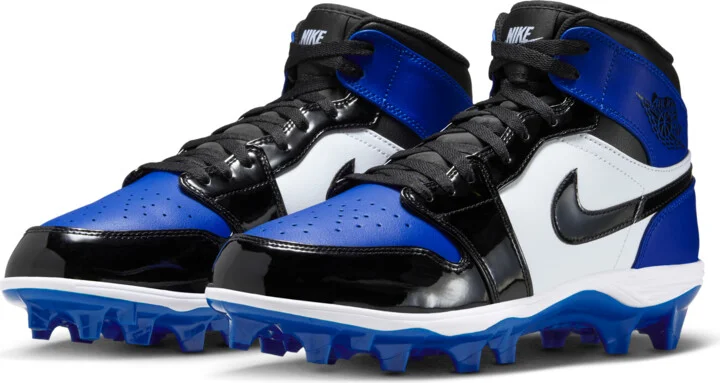 Men's Jordan 1 Mid TD Football Cleat in Blue | FJ6805-401 - Image 5