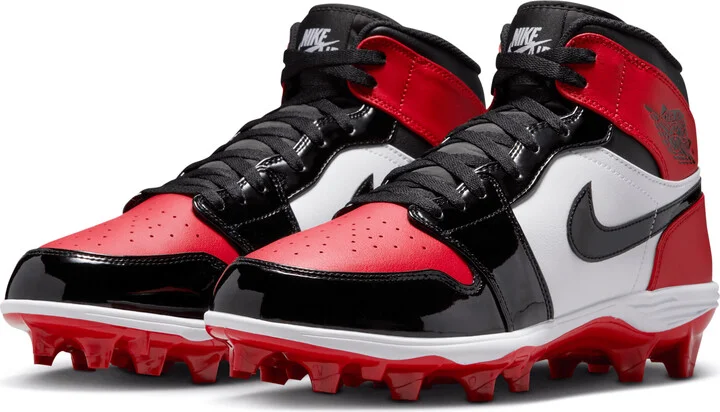 Men's Jordan 1 Mid TD Football Cleat in Red | FJ6805-601 - Image 5