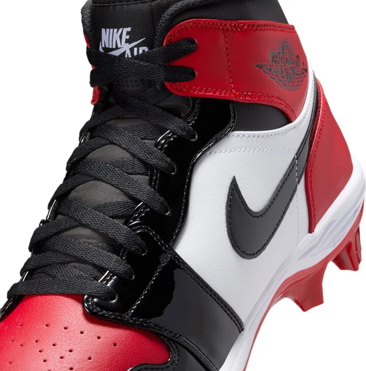 Men's Jordan 1 Mid TD Football Cleat in Red | FJ6805-601 - Image 8