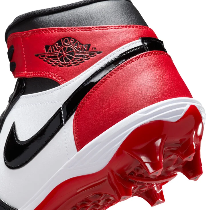 Men's Jordan 1 Mid TD Football Cleat in Red | FJ6805-601 - Image 9