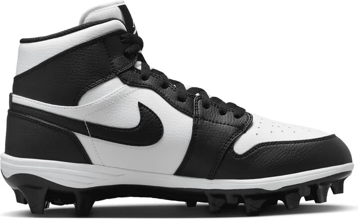 Men's Jordan 1 Mid TD Football Cleat in White | FJ6805-100 - Image 3