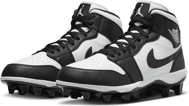 Men's Jordan 1 Mid TD Football Cleat in White | FJ6805-100 - Image 5