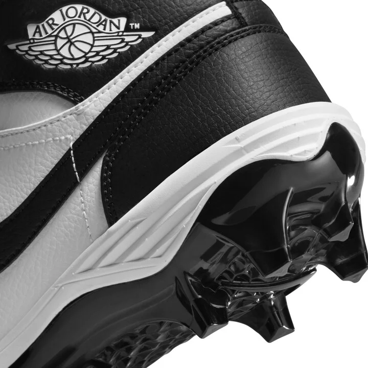 Men's Jordan 1 Mid TD Football Cleat in White | FJ6805-100 - Image 9