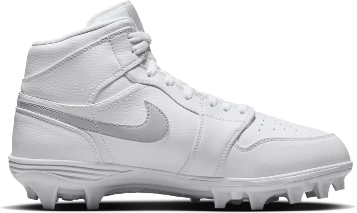 Men's Jordan 1 Mid TD Football Cleat in White | FJ6805-101 - Image 3