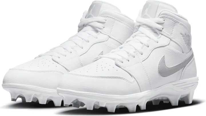 Men's Jordan 1 Mid TD Football Cleat in White | FJ6805-101 - Image 5