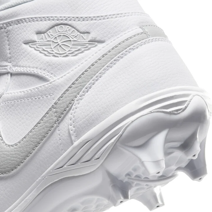 Men's Jordan 1 Mid TD Football Cleat in White | FJ6805-101 - Image 9