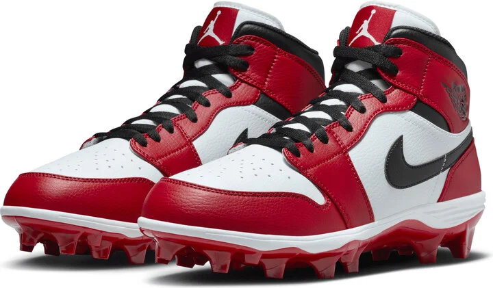 Men's Jordan 1 Mid TD Football Cleat in White | FJ6805-106 - Image 5