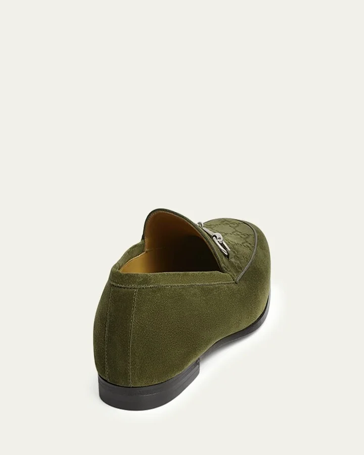 Men's Jordy Guccissima Suede Loafers - Image 7