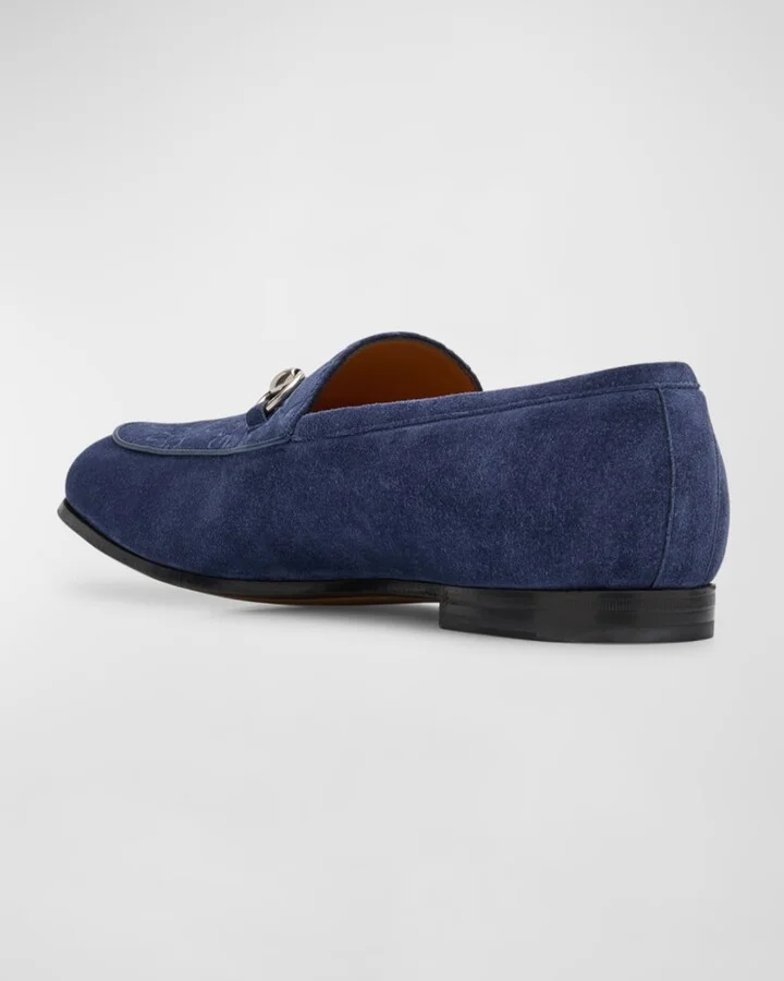Men's Jordy Guccissima Suede Loafers - Image 4