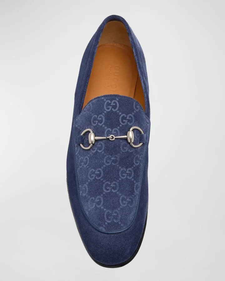 Men's Jordy Guccissima Suede Loafers - Image 5