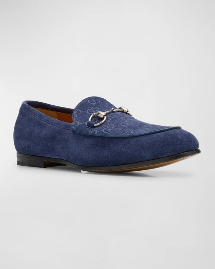 Men's Jordy Guccissima Suede Loafers - Image 6