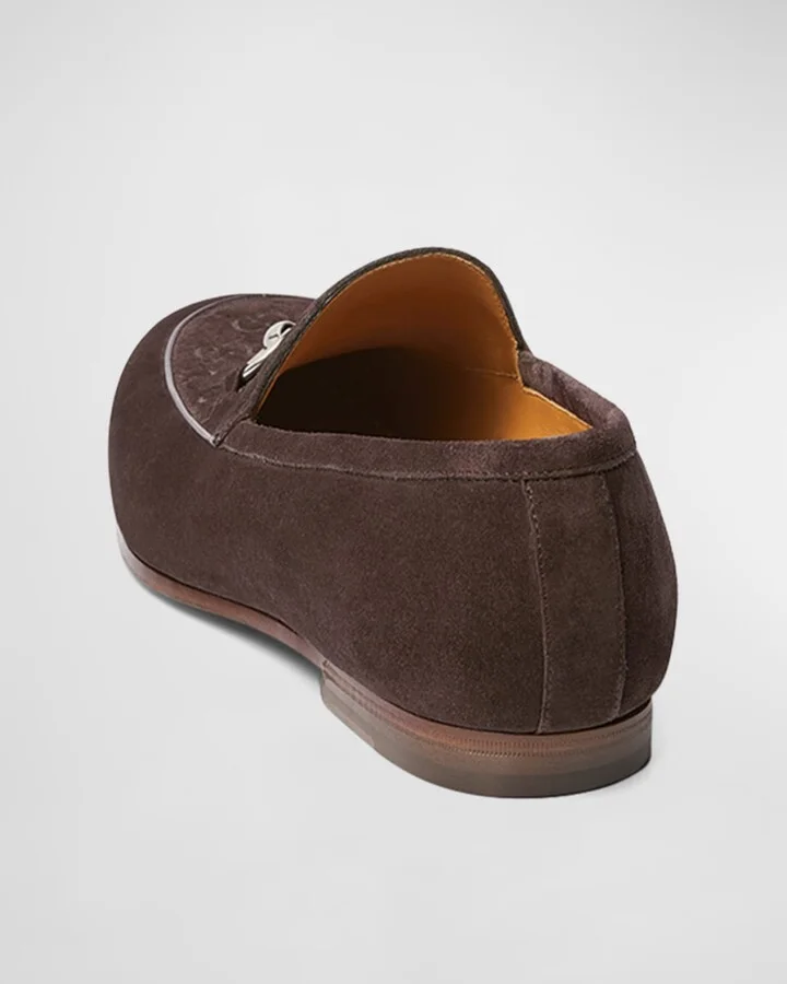 Men's Jordy Guccissima Suede Loafers - Image 7