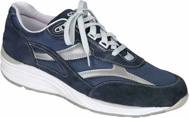 Men's Journey Mesh Lace Up Sneaker - Wide In Blue